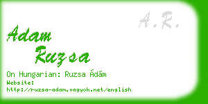 adam ruzsa business card